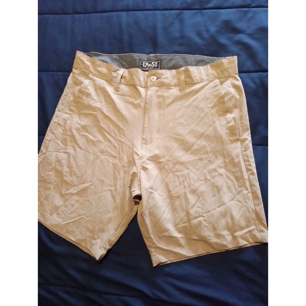 17th Street Surf Shop Board Shorts Beach Swimshorts Tan Mens Size‎ 34